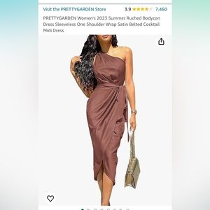 One shoulder satin dress